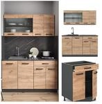 VICCO K&uuml;chenzeile R-LINE SINGLE Einbauk&uuml;che 140 cm K&uuml;che K&uuml;chenblock Singlek&uuml;che