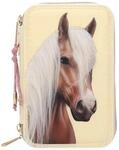 Depesche 3-Fach Federtasche mit Pferdekopf-Applikation inkl. Stifte Miss Melody 7,5 x