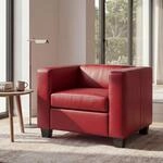 Sessel Loungesessel Lille ~ Kunstleder, rot