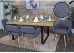 6er-Set Esszimmerstuhl MCW-A50 II, Stuhl K&uuml;chenstuhl Polsterstuhl, Holz Stoff/Textil