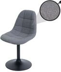 Esszimmerstuhl MCW-A60, K&uuml;chenstuhl Stuhl Drehstuhl, Stahl MVG Stoff/Textil Boucl&eacute;