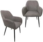 HTI-Living Stuhl Albany Waffle Hellbraun 2er-Set