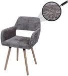 Esszimmerstuhl MCW-A50 II, Stuhl K&uuml;chenstuhl Polsterstuhl, Holz Stoff/Textil