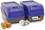 Kartoffel Aufbewahrungsbox 2x mitel 5L Marine BLAU Kartoffelbox Gem&uuml;sebox