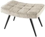 riess-ambiente Hocker SCANDINAVIA - modern champagner greige Boucl&eacute; schwarze