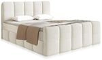 Juskys Boxspringbett Manitoba 180x200 cm - Topper & hochwertige Polsterung inklusive