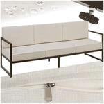 tectake&reg; Garten-Loungesofa, Dicke des Sitzpolsters 14 cm, pulverbeschichtetes
