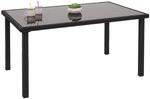 Poly-Rattan Tisch MCW-G19, Gartentisch Balkontisch, 120x75cm ~ schwarz