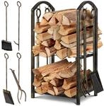 KESSER&reg; Kaminholzregal 5-teiliges Set Kaminholzst&auml;nder Feuerholzablage