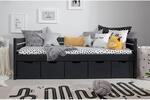 TiCAA Sofabett Naomi inkl. 5x Schubk&auml;sten, 90x200