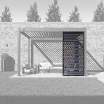 Paragon Outdoor Outdoor Lamellen Sichtschutz f&uuml;r Pergola Grand Tuscan 10 Grau 