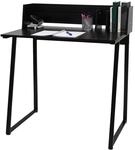 Schreibtisch MCW-K69, Laptoptisch B&uuml;rotisch, 82x51cm 3D-Struktur, Metall MDF ~