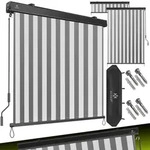 KESSER&reg; Senkrechtmarkise Au&szlig;enrollo Handkurbelmechanismus Balkonrollo Sonnen &