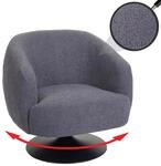 Lounge-Sessel MCW-J76, Cocktailsessel Sessel drehbar, Boucl&eacute; Stoff Metall ~