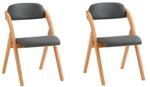 SoBuy 2 Klappst&uuml;hle im 2er-Set Dunkelgrau 59x47,5x76,99cm Klassisch
