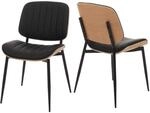 2er-Set Esszimmerstuhl MCW-O44, K&uuml;chenstuhl Stuhl, Bugholz Kunstleder &Ouml;ko-Tex MVG ~