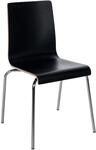 CLP Stuhl stapelbar Gahanna, Stapelstuhl aus Formholz mit HPL-Laminat, Stahlgestell