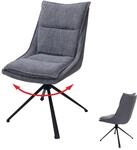 Esszimmerstuhl MCW-N71, K&uuml;chenstuhl, drehbar Auto-Return, Stoff/Textil (420g/m&sup2;)