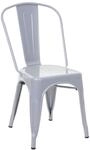 Stuhl MCW-A73, Bistrostuhl Stapelstuhl, Metall Industriedesign stapelbar ~ grau