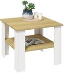 VCM Holz Beistelltisch / Couchtisch schlicht / Ma&szlig;e ca. H. 44 x B. 55 x T. 55 cm /