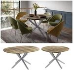 Vicco Esstisch Loyd Eiche rustikal Grau 120 x 76,5 cm ausziehbar