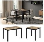 Vicco Esstisch Granny Eiche rustikal Anthrazit 120 x 70 cm ausziehbar
