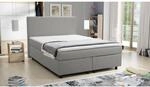 Boxspringbett Hotelbett 140x200 Bonellfederkern Bett mit Topper Paxos 1 hellgrau