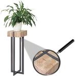 Blumentisch MCW-A15, Beistelltisch Tisch Blumens&auml;ule, Tanne Holz rustikal massiv