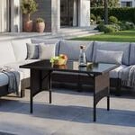 Poly-Rattan Esstisch MCW-G16, Esszimmertisch Gartentisch Tisch, Gastronomie 112x60cm