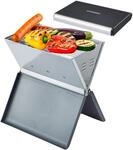 Steinborg Klappgrill Laptopgrill Campinggrill Hitzebest&auml;ndig schwarz