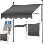 KESSER&reg; Klemmmarkise mit Handkurbel Balkon, Balkonmarkise ohne Bohren,...