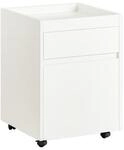 SoBuy Schubladenschrank f&uuml;rs B&uuml;ro mit 1 Schublade Wei&szlig; 39,5x39,5x54,2cm Modern