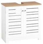 SoBuy Waschbeckenunterschrank mit 1 Schublade Wei&szlig; 60x30x58,5cm Modern