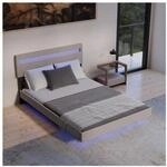 Juskys Schwebebett Lissabon 140 x 200 cm - Schwebendes Design, Integrierte