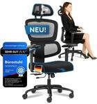 DESKSPACE Move Pro B&uuml;rostuhl - 3-stufiger 150 kg, Schwarz
