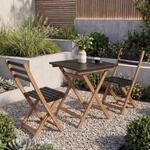 Garnitur MCW-P71, Sitzgruppe Lounge-Set Garten 2x Stuhl Tisch, Akazie Holz klappbar ~