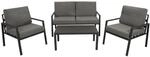 DEGAMO Lounge Set VANCOUVER, Aluminium dunkelgrau, Polster grau