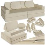 tectake&reg; Spielsofa, 8-teilig, flexible Anordnung, Leinenbez&uuml;ge, abnehmbar und