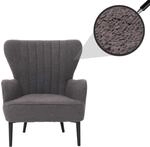 Lounge-Sessel MCW-K37, Cocktail-/Ohrensessel Polsterstuhl Retro Vintage Stoff Boucl&eacute;