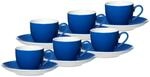 Ritzenhoff & Breker Espressotassen und -untertassen Doppio 80 ml 6er Set