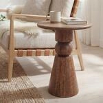 Beistelltisch Massivholz 35cm Couchtisch Wohnzimmertisch Dekotisch Rund Tisch