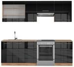 Vicco K&uuml;chenzeile K&uuml;chenblock Einbauk&uuml;che Fame-Line Eiche Anthrazit 240 cm modern