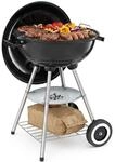 tectake&reg; Kugelgrill, mit 2 R&auml;dern, abnehmbare Ascheschale, &Oslash; Rost 41,5 cm