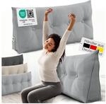 ELONEO R&uuml;ckenkissen Bett- und R&uuml;ckenst&uuml;tzkissen >Grau< 120cm