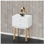 Kommode Vaasa T271, Beistelltisch Nachttisch Schrank, Retro-Design 59x40x30cm ~