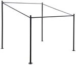 Pergola-Gestell MCW-A22, Anbaupergola Garten Pavillon Terrassen&uuml;berdachung