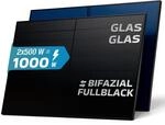 SUNNIVA&reg; Solarmodul 2x 500 W FULL BLACK Bifazial Glas PV Modul Solarpanel - PMax