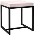 CLP Sitzhocker Barci I Moderner Hocker Hochwertiger Polsterhocker mit schwarz