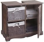 Waschbeckenunterschrank MCW-H20, Badezimmer Waschtisch, Massiv-Holz Korb-Schublade