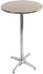 Alu-Stehtisch + Bistrotisch, h&ouml;henverstellbar 70/110cm, &Oslash;=60cm ~ Basismodell